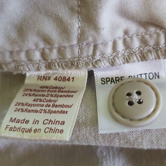 Cariloha beige khaki bamboo shorts 4 - Picture 6 of 6